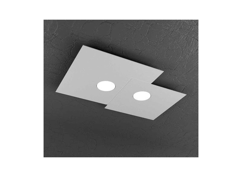 PLATE PLAFONIERA 2 LUCI GRIGIO ANTRACITE