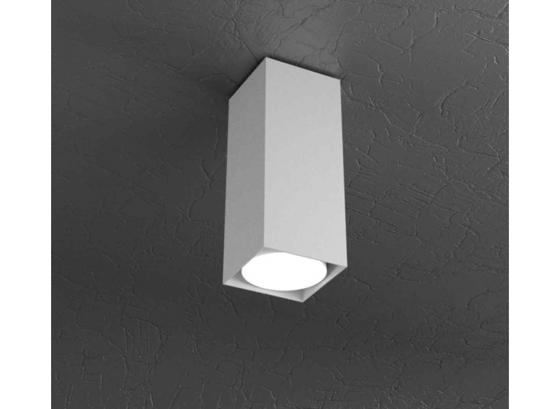 PLATE PLAFONIERA TUBO H.25 1 LUCE GRIGIO