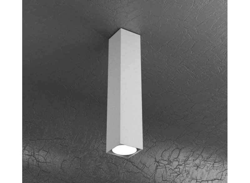 PLATE PLAFONIERA TUBO H.50 1 LUCE GRIGIO