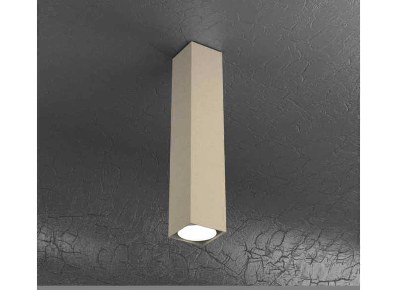 PLATE PLAFONIERA TUBO H.50 1 LUCE SABBIA